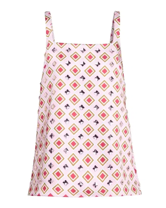 Retrofete Zephyra Embellished Satin Shift Dress