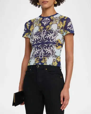 ALICE + OLIVIA Tess Crewneck Tee | Thumbnail 4