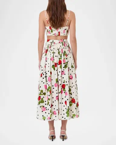 NICHOLAS Crina Pleated Floral-Print Crop Top | Thumbnail 3 NICHOLAS Crina Pleated Floral-Print Crop Top | Thumbnail 3