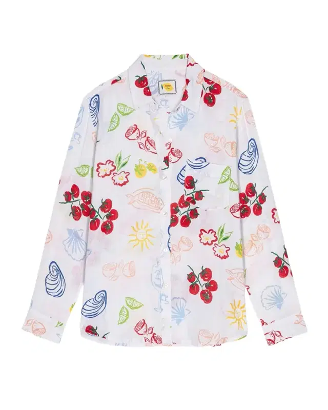 x Giadzy Charli Antipasti Long-Sleeve Linen Shirt