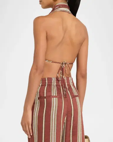 A.L.C. Kaia Linen Tie-Back Halter Top | Thumbnail 3 A.L.C. Kaia Linen Tie-Back Halter Top | Thumbnail 3