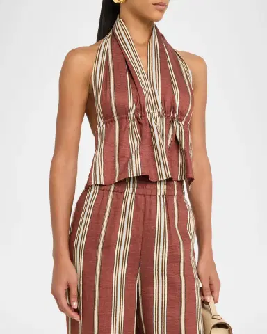 A.L.C. Kaia Linen Tie-Back Halter Top | Thumbnail 4 A.L.C. Kaia Linen Tie-Back Halter Top | Thumbnail 4
