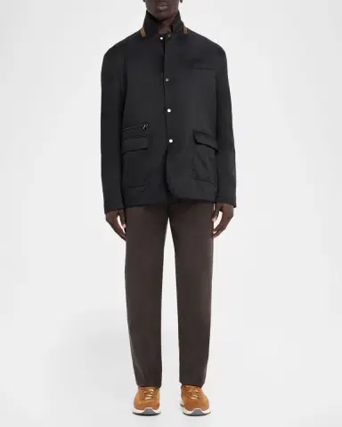 Sartorio Men 's Washed-Effect Wool Four-Pocket Pants | Thumbnail 2
