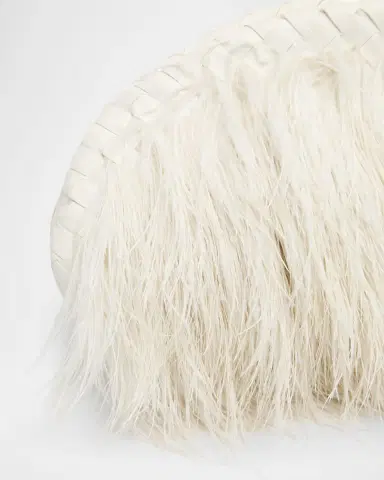Bottega Veneta Nappa Leather & Feather Clutch Bag | Thumbnail 6