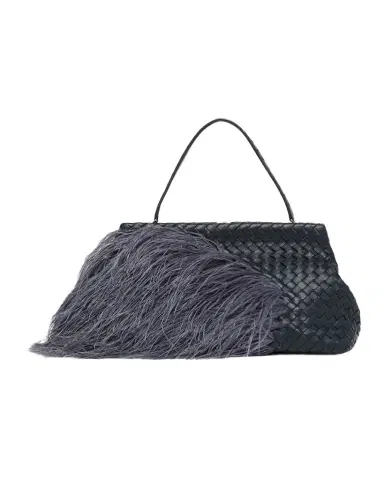 Bottega Veneta 1998 Feather Leather Shoulder Bag | Thumbnail 1 Bottega Veneta 1998 Feather Leather Shoulder Bag | Thumbnail 1
