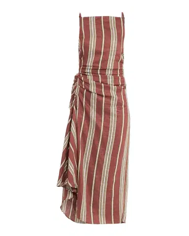 A.L.C. Naomi Draped Stripe Linen Midi Dress | Thumbnail 1