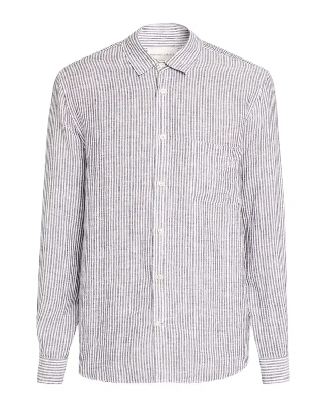 Men 's Telles Linen Stripe Button-Down Shirt