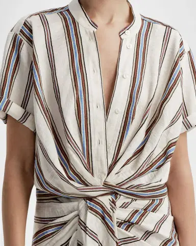 A.L.C. Leonore Gathered Linen Top | Thumbnail 5 A.L.C. Leonore Gathered Linen Top | Thumbnail 5