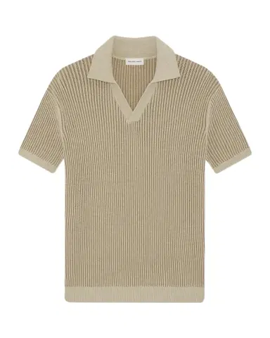 Frescobol Carioca Rino CottonCashmere Rib-Knit Polo Sweater | Thumbnail 1 Frescobol Carioca Rino CottonCashmere Rib-Knit Polo Sweater | Thumbnail 1
