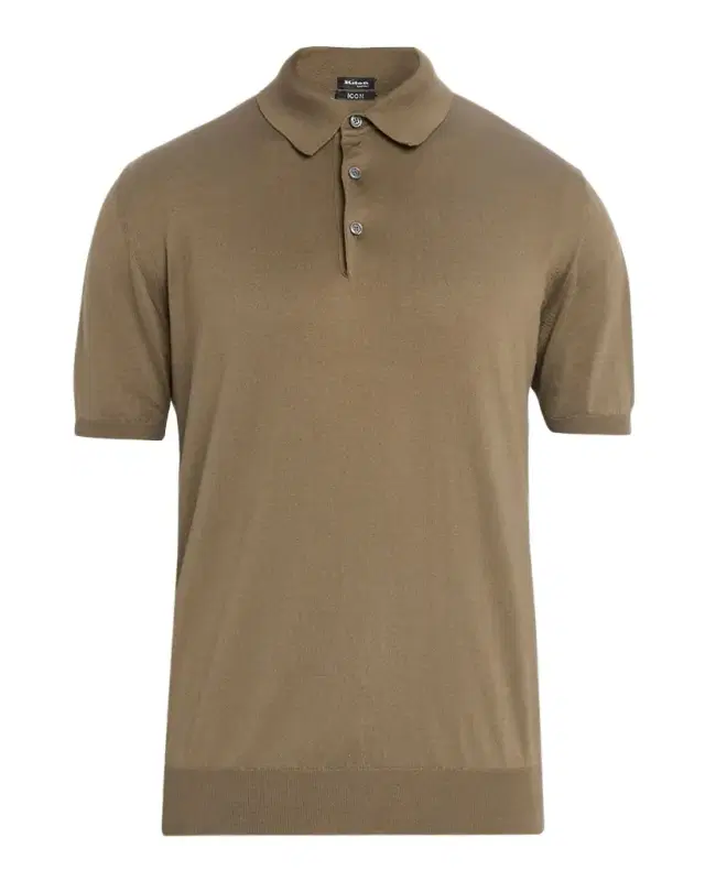 Men 's Cotton Knit Polo Shirt