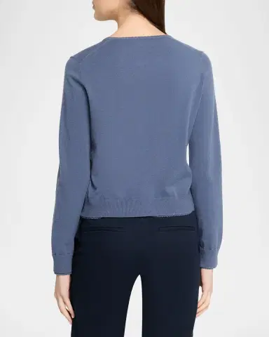 Vince Scallop-Trim Cardigan | Thumbnail 3 Vince Scallop-Trim Cardigan | Thumbnail 3