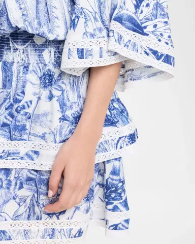 Melissa Odabash Micha Floral Off-Shoulder Mini Dress | Thumbnail 5