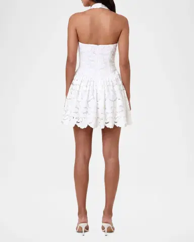 NICHOLAS Vittoria Basque-Waist Lace Mini Dress | Thumbnail 3 NICHOLAS Vittoria Basque-Waist Lace Mini Dress | Thumbnail 3