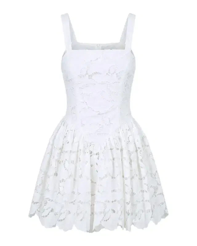 NICHOLAS Vittoria Basque-Waist Lace Mini Dress