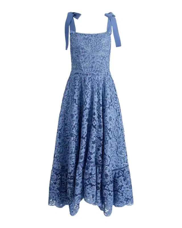 Rosee Lace Bustier Midi Dress