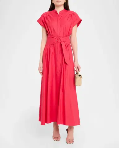 Saloni Neesha Short-Sleeve Cotton Maxi Dress | Thumbnail 4 Saloni Neesha Short-Sleeve Cotton Maxi Dress | Thumbnail 4