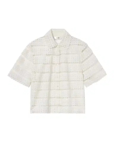 FRAME The Lattice Crochet Blouse | Thumbnail 1