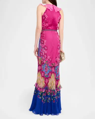 Saloni Rita Tiered Ruffle Cocktail Dress | Thumbnail 3