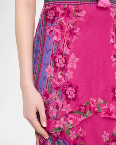 Saloni Rita Tiered Ruffle Cocktail Dress | Thumbnail 5