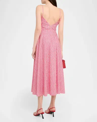 Saloni Jana-B Embroidered Cotton Midi Dress | Thumbnail 3 Saloni Jana-B Embroidered Cotton Midi Dress | Thumbnail 3