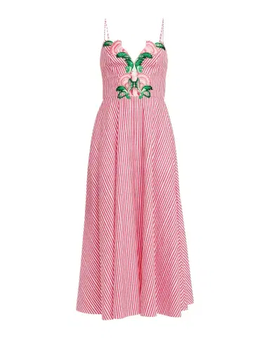 Saloni Jana-B Embroidered Cotton Midi Dress | Thumbnail 1 Saloni Jana-B Embroidered Cotton Midi Dress | Thumbnail 1
