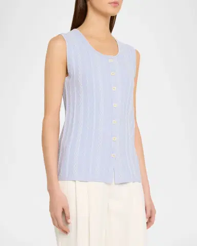 Proenza Schouler White Label Alyna Textured Knit Vest | Thumbnail 4 Proenza Schouler White Label Alyna Textured Knit Vest | Thumbnail 4