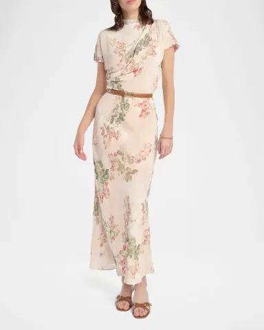 Favorite Daughter The Graceful Floral Draped Top | Thumbnail 2