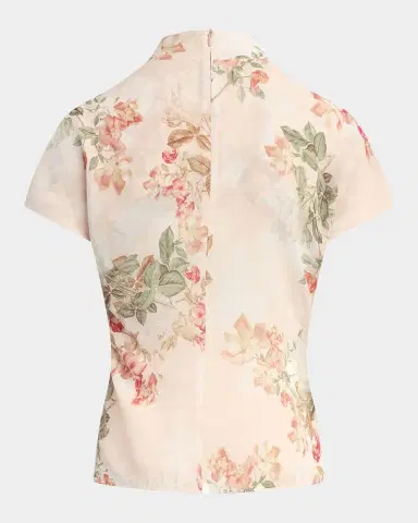 Favorite Daughter The Graceful Floral Draped Top | Thumbnail 4