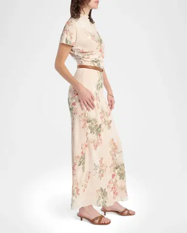 Favorite Daughter The Graceful Floral Draped Top | Thumbnail 5
