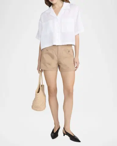 FRAME The Linen Pocket Top | Thumbnail 2