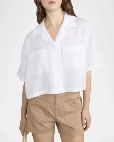 FRAME The Linen Pocket Top | Thumbnail 4