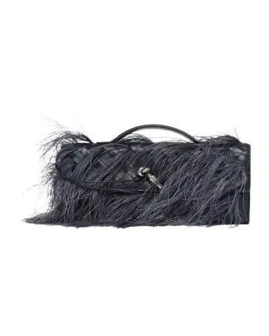 Bottega Veneta Andiamo Feather Leather Clutch Bag | Thumbnail 1 Bottega Veneta Andiamo Feather Leather Clutch Bag | Thumbnail 1