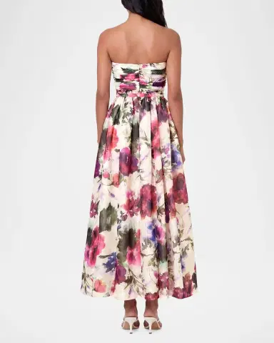 NICHOLAS Elly Strapless Floral-Print Maxi Dress | Thumbnail 3 NICHOLAS Elly Strapless Floral-Print Maxi Dress | Thumbnail 3