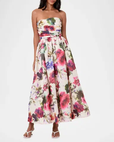 NICHOLAS Elly Strapless Floral-Print Maxi Dress | Thumbnail 4 NICHOLAS Elly Strapless Floral-Print Maxi Dress | Thumbnail 4