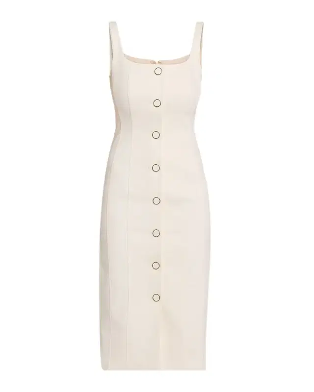 Liana Sleeveless Buttoned Midi Dress
