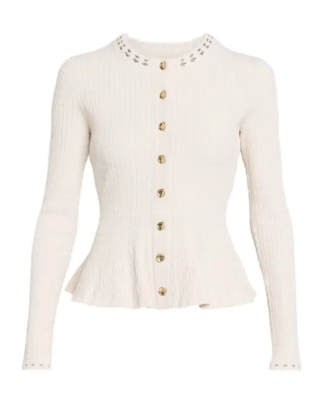 Jason Wu Collection Cable Knit Peplum Top
