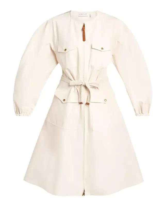 Pleated Poplin Dress