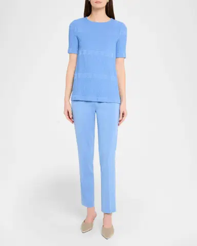 Misook Crewneck Geometric-Knit Tunic | Thumbnail 2