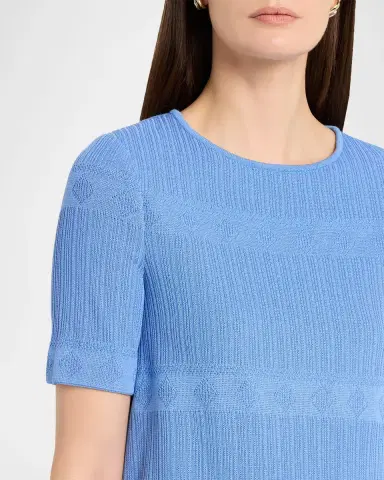 Misook Crewneck Geometric-Knit Tunic | Thumbnail 5