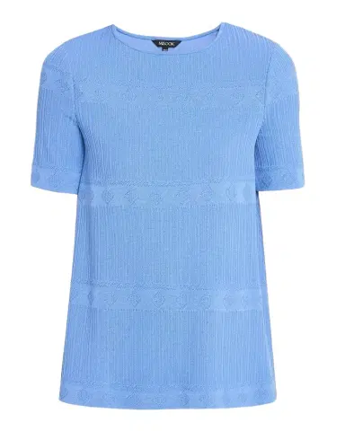 Misook Crewneck Geometric-Knit Tunic | Thumbnail 1