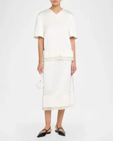 TOTEME Layered Satin Skirt | Thumbnail 2 TOTEME Layered Satin Skirt | Thumbnail 2