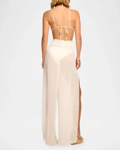 Ramy Brook Athena Lace-Trim Palazzo Pants | Thumbnail 3
