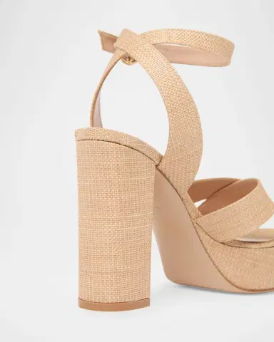 Gianvito Rossi 70MM Raffia Platform Sandals | Thumbnail 3 Gianvito Rossi 70MM Raffia Platform Sandals | Thumbnail 3