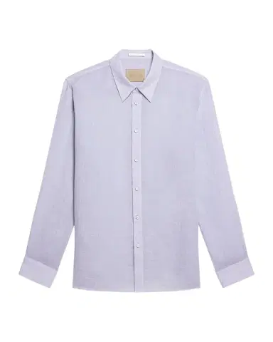 Helmut Lang Men's Relaxed Fit Linen Button-Down Shirt | Thumbnail 1