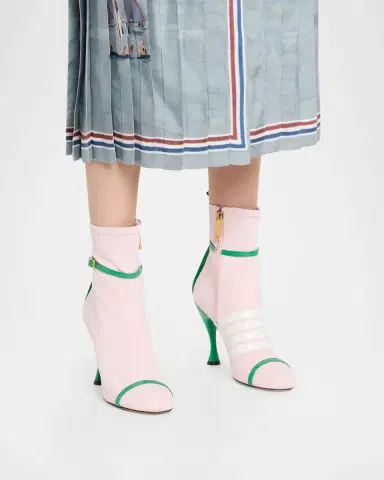 Thom Browne 105mm Trompe L 'oeil Suede Booties | Thumbnail 2 Thom Browne 105mm Trompe L 'oeil Suede Booties | Thumbnail 2