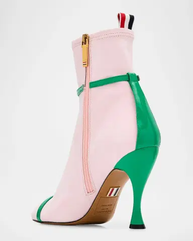 Thom Browne 105mm Trompe L 'oeil Suede Booties | Thumbnail 4 Thom Browne 105mm Trompe L 'oeil Suede Booties | Thumbnail 4