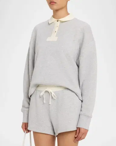 rag & bone Vintage Terry Oversized Polo Sweatshirt | Thumbnail 4