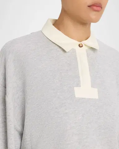 rag & bone Vintage Terry Oversized Polo Sweatshirt | Thumbnail 5
