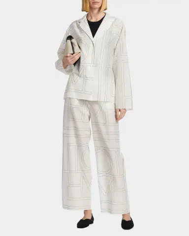 TOTEME Monogram Cotton PJ Top | Thumbnail 2 TOTEME Monogram Cotton PJ Top | Thumbnail 2