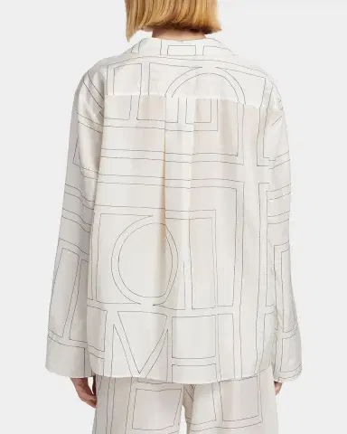 TOTEME Monogram Cotton PJ Top | Thumbnail 3 TOTEME Monogram Cotton PJ Top | Thumbnail 3